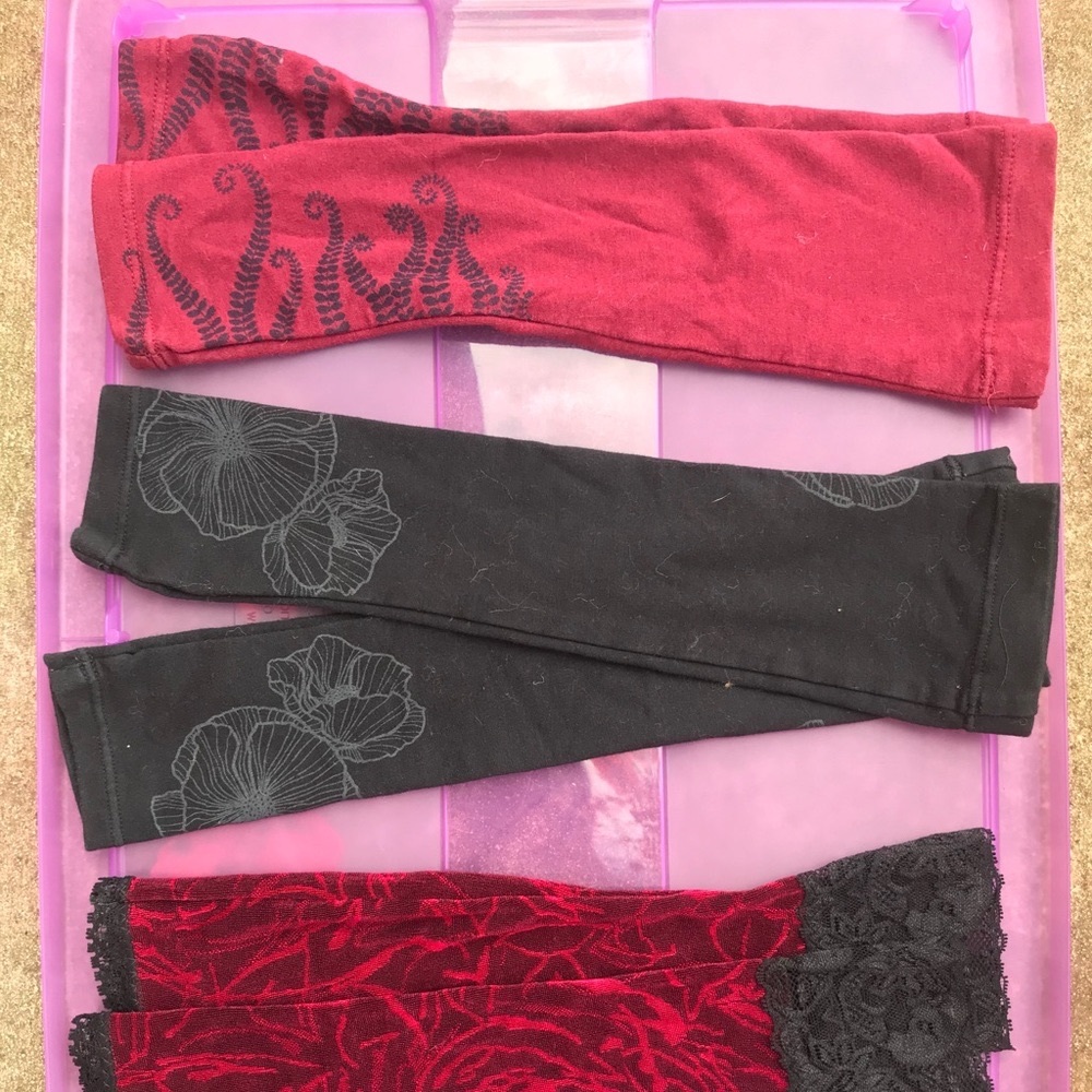 Fingerless elbow length gloves